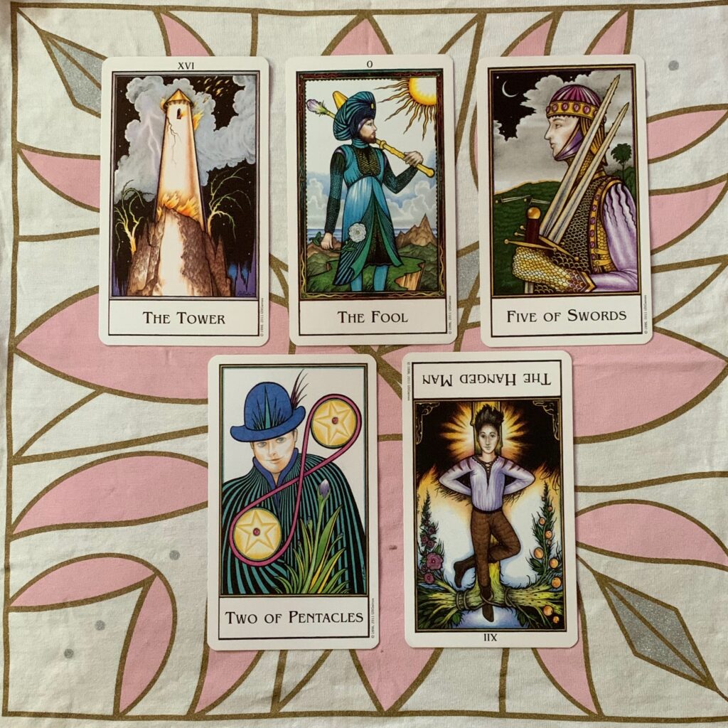 Tarot reading using The New Palladini Tarot.